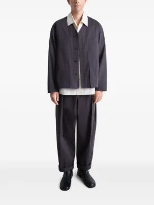 Cotton Satin Overshirt by Lemaire- La Garçonne