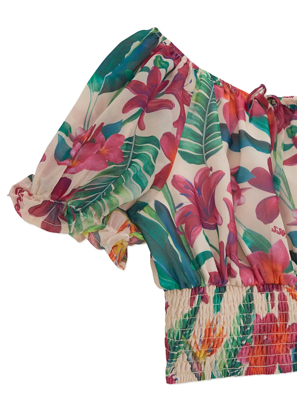 guess kids Chiffon Floral shirt Wit