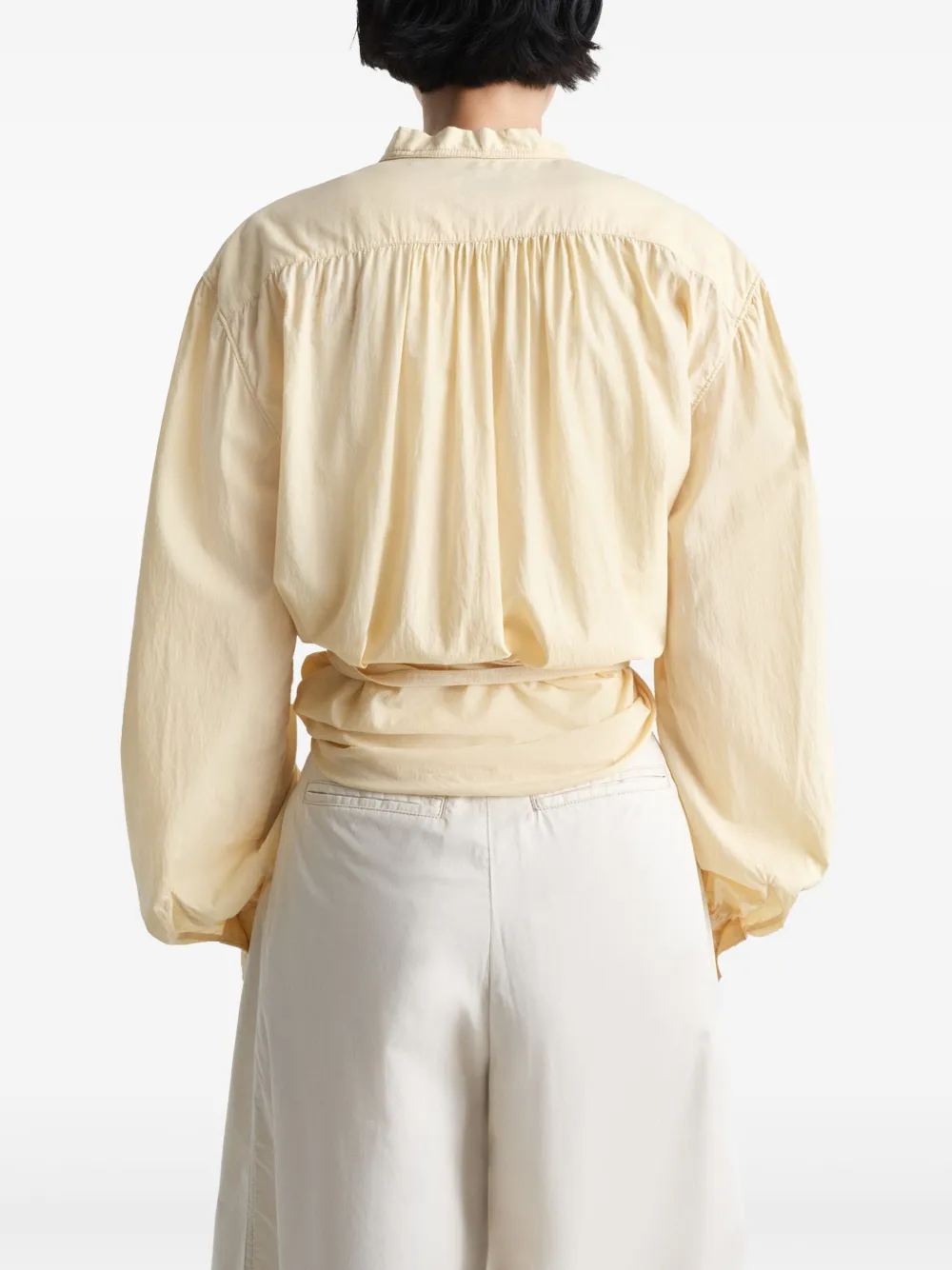 LEMAIRE Wikkelblouse Geel