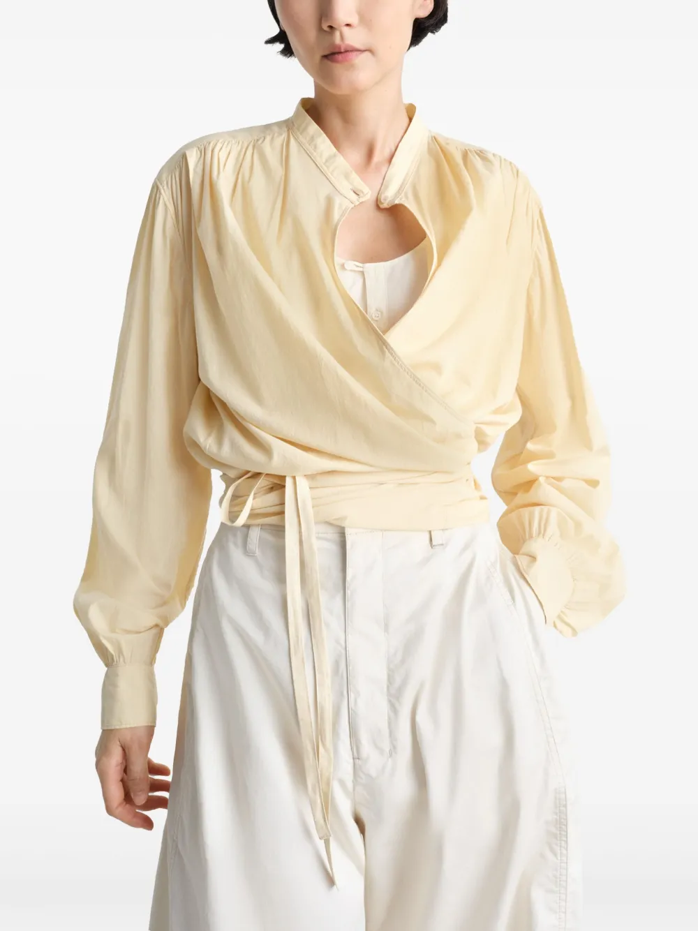 LEMAIRE Wikkelblouse Geel