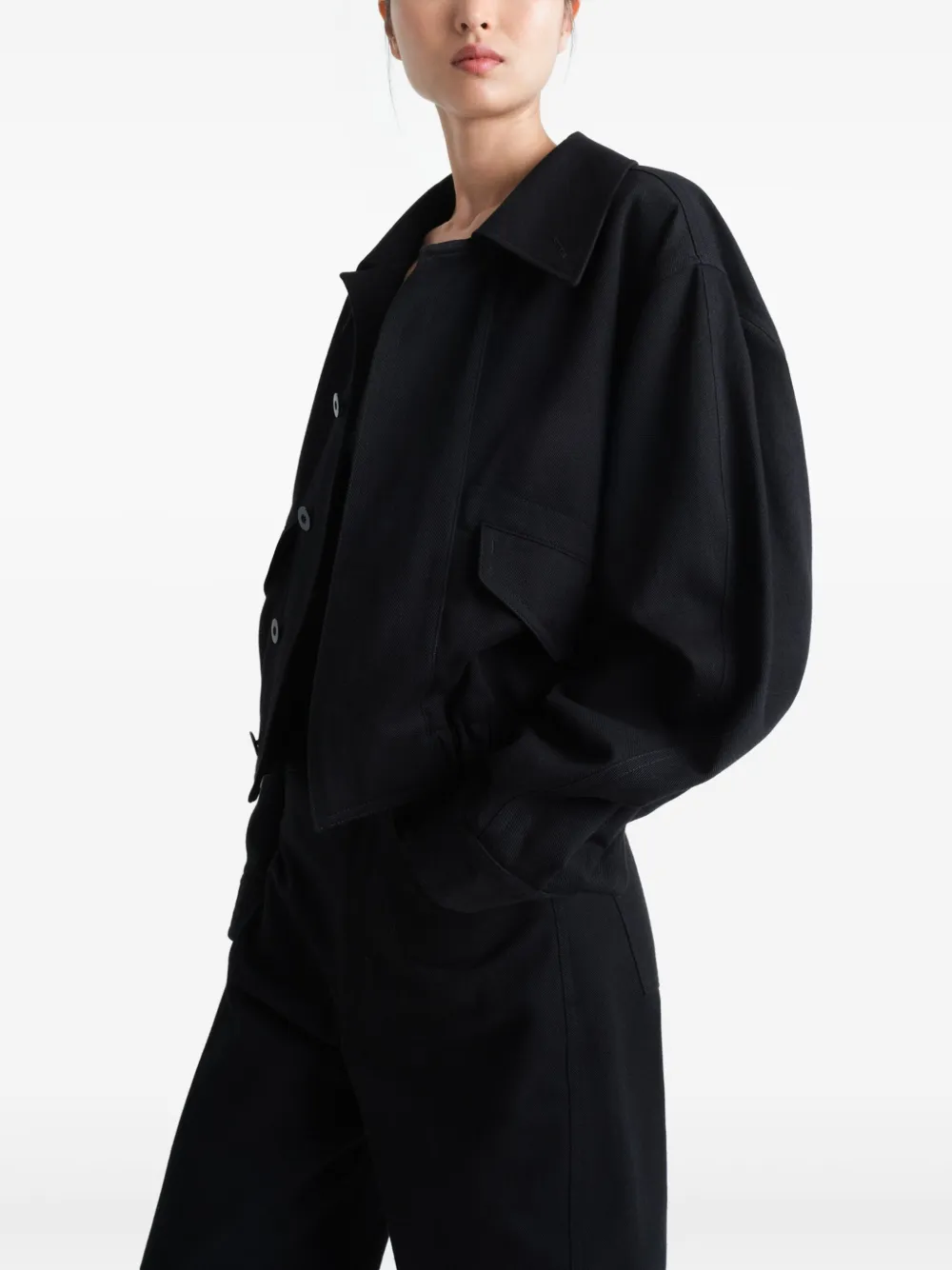 LEMAIRE Twill Bomber Jacket | Black | FARFETCH