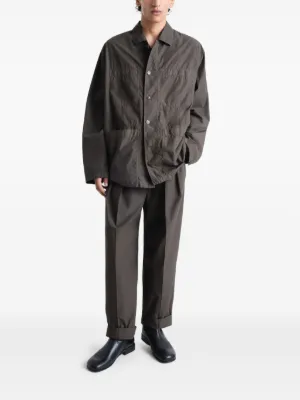 Cotton Satin Overshirt by Lemaire- La Garçonne