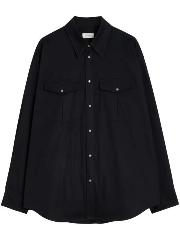 トップス LEMAIRE Western Shirt Black Size 46 LEMAIRE Western Shirt | Black | FARFETCH JO