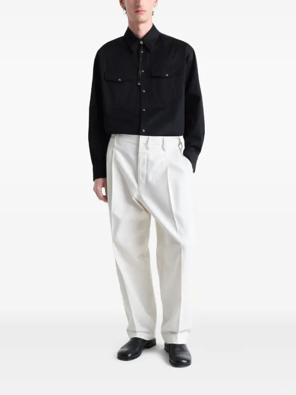 LEMAIRE Western Shirt | Black | FARFETCH JO