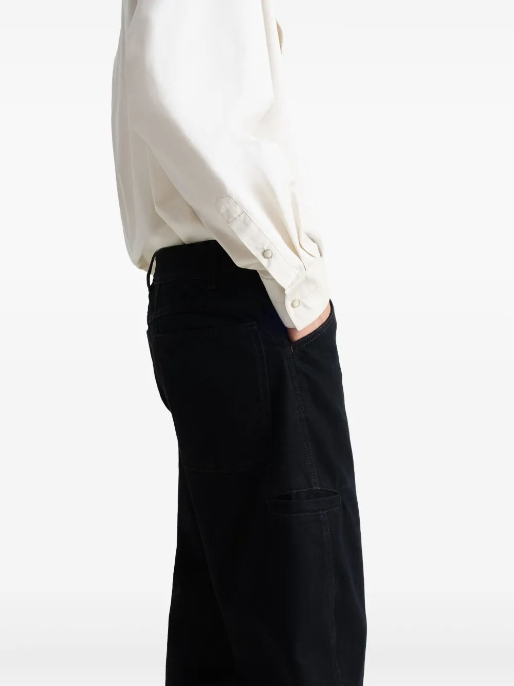 LEMAIRE Twisted Workwear broek Zwart