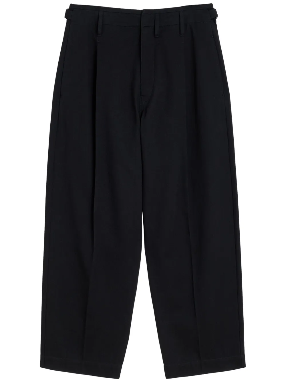 pleated tapered trousers