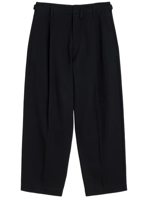 【関税込み】LEMAIRE ブラック テーパードパンツ LEMAIRE テーパードパンツ | ブラック | FARFETCH JP
