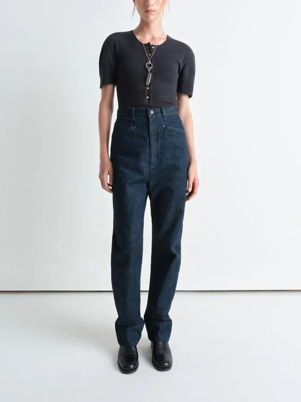 LEMAIRE dropped crotch jeans - Blauw