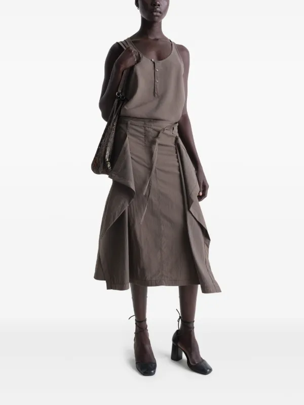LEMAIRE Convertible Midi Skirt | Brown | FARFETCH