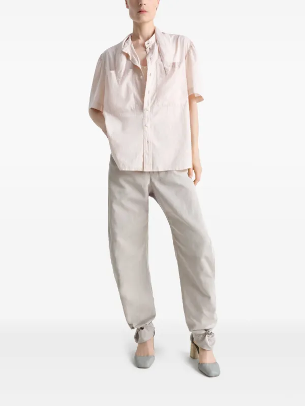 【関税込み】LEMAIRE ピンク Foulard 半袖Tシャツ LEMAIRE Short Sleeve With Foulard Shirt | Pink | FARFETCH