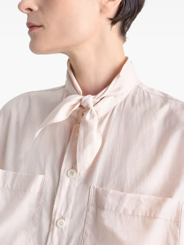【関税込み】LEMAIRE ピンク Foulard 半袖Tシャツ LEMAIRE Short Sleeve With Foulard Shirt | Pink | FARFETCH