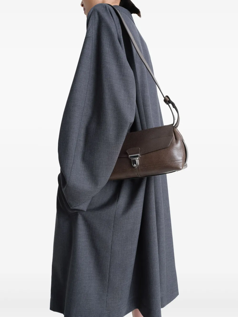 LEMAIRE Gear kleine schoudertas Bruin