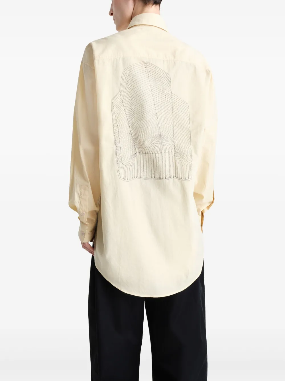 LEMAIRE x Philippe Weisbecker ruimvallend shirt Geel