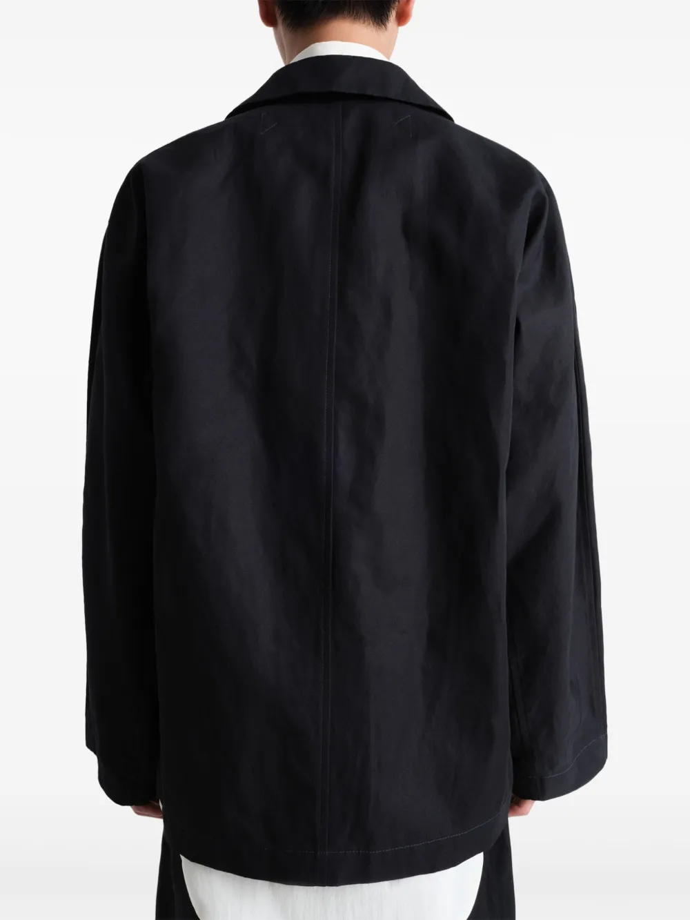 LEMAIRE Button-up jack Zwart