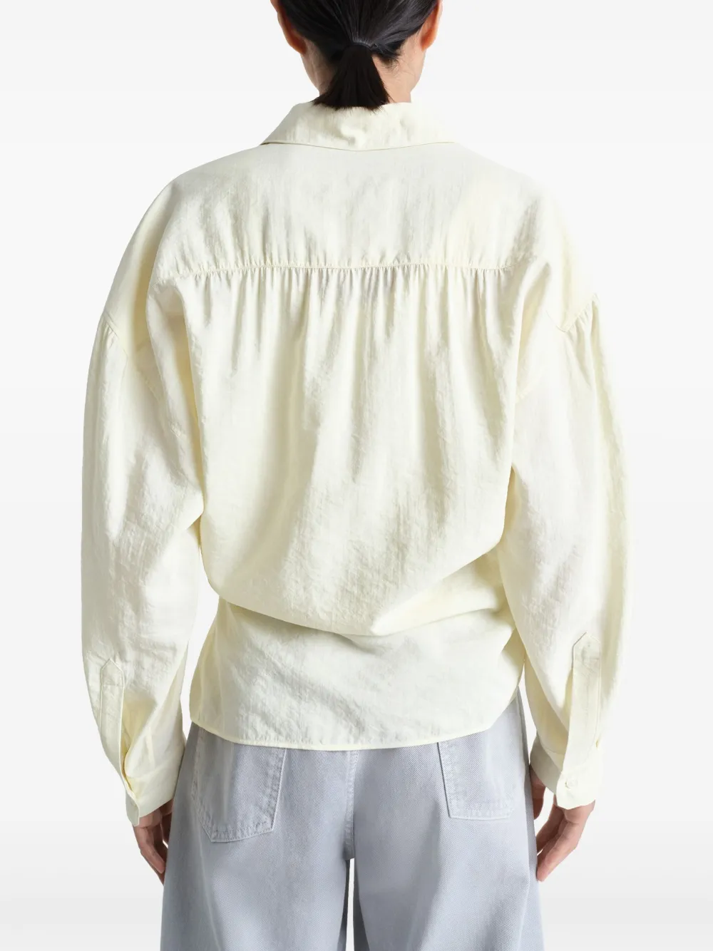 LEMAIRE Gedraaide blouse Beige