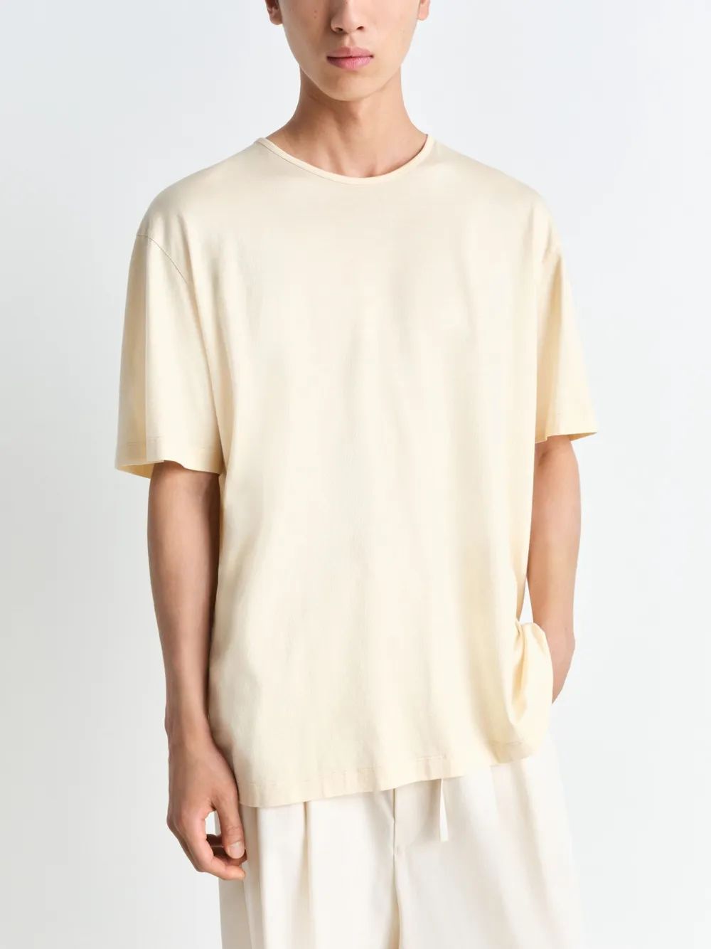LEMAIRE Ruimvallend T-shirt Beige
