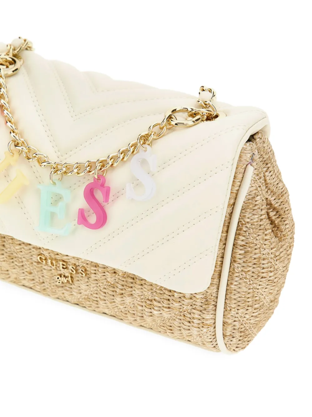 guess kids Straw Flap crossbodytas Beige