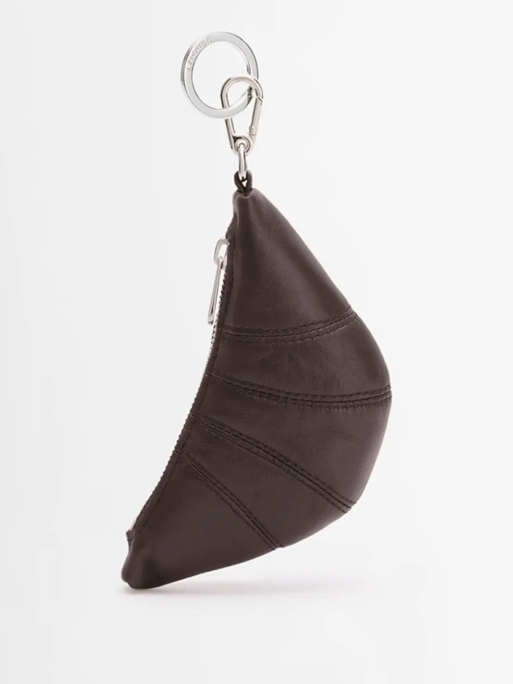 Shop Lemaire Mini Croissant Keyring In Brown