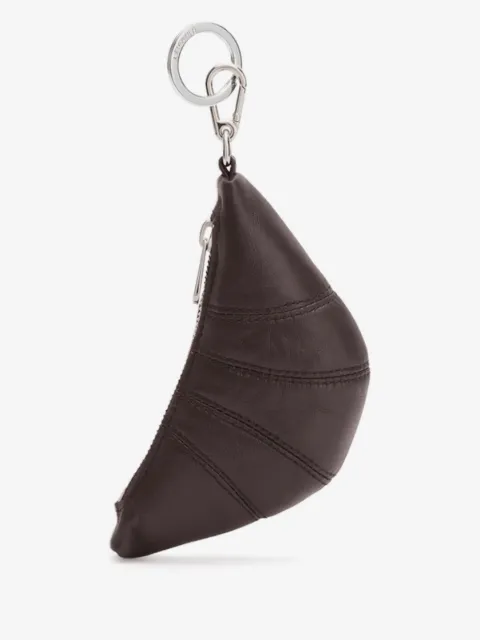 LEMAIRE mini Croissant keyring in leather