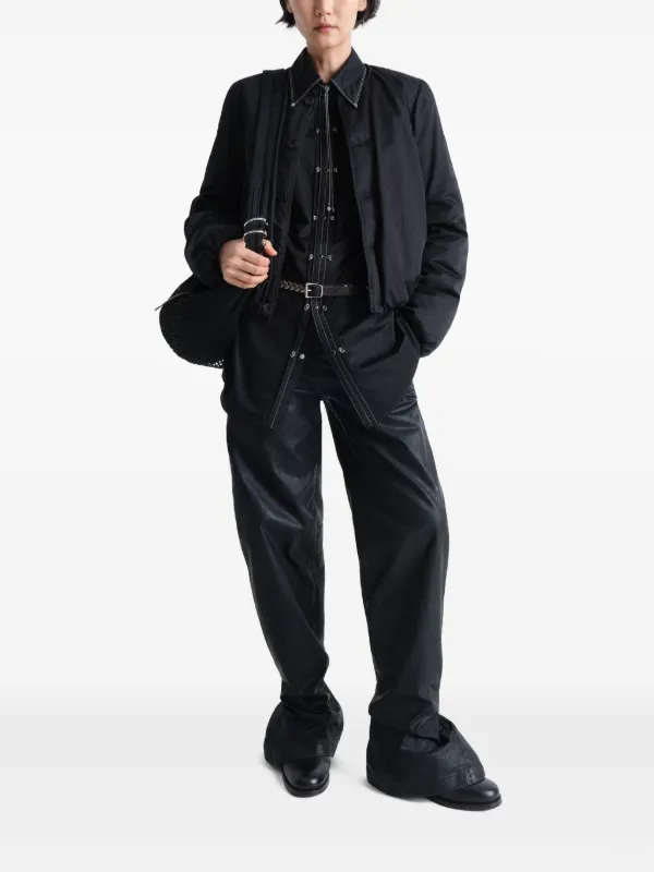 【関税込み】LEMAIRE ブラック Wadded ボンバージャケット LEMAIRE Wadded Bomber Jacket | Black | FARFETCH