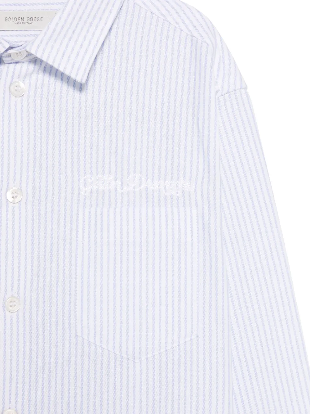 Golden Goose Kids Gestreept shirt Blauw