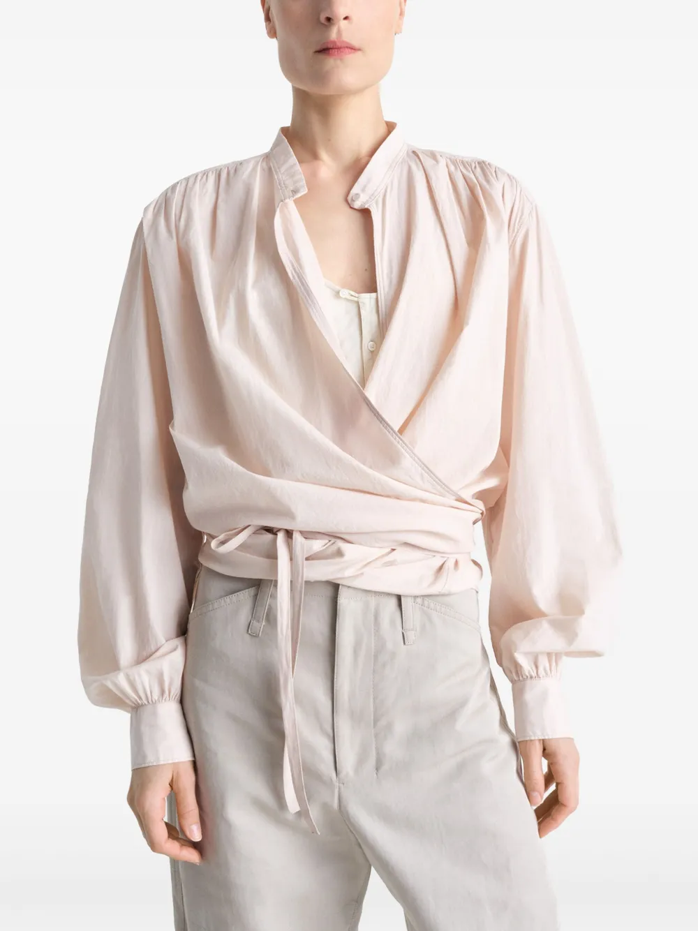 LEMAIRE Wikkelblouse Roze