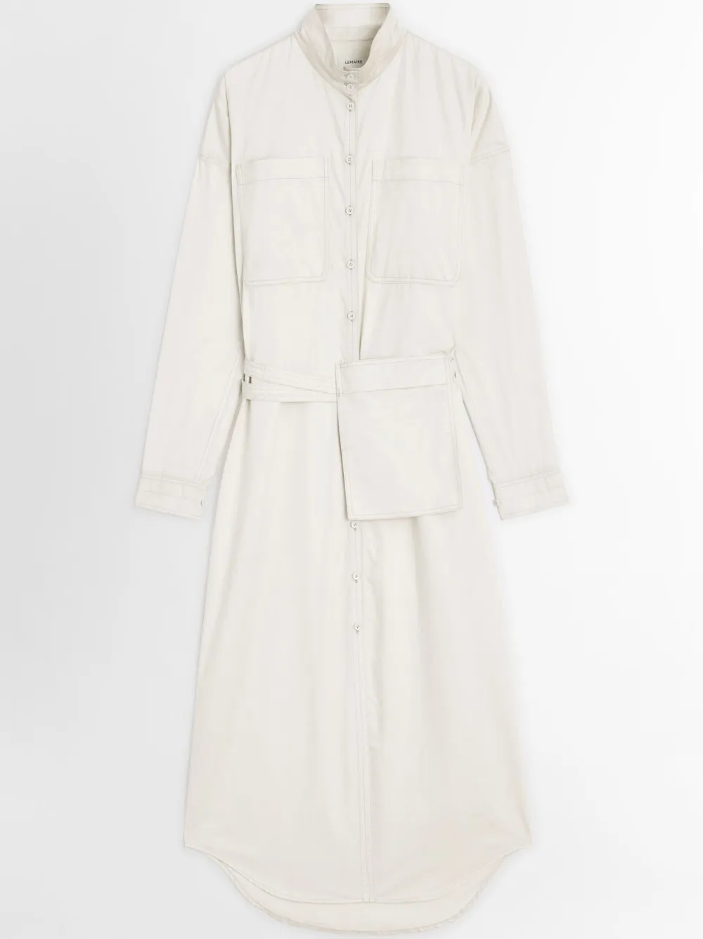 LEMAIRE Abito lungo con cintura - Bianco