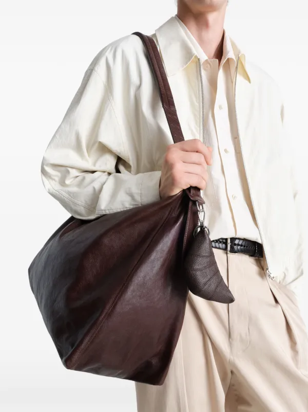 LEMAIRE Mini Croissant Keyring In Leather | Brown | FARFETCH