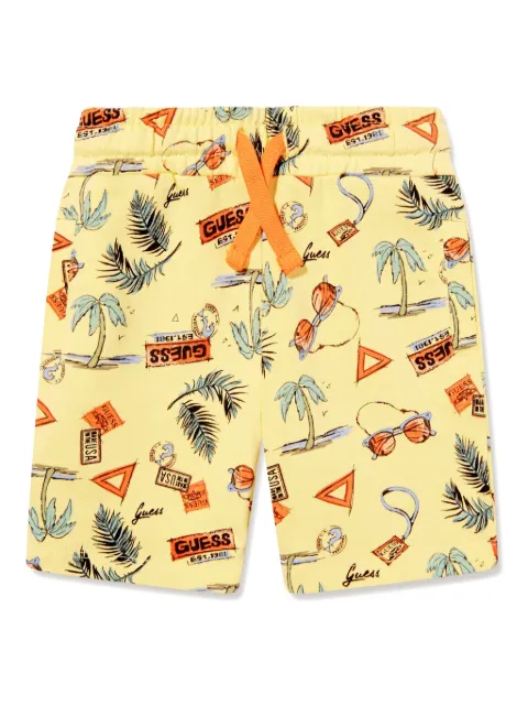 guess kids bermudas con estampado gráfico