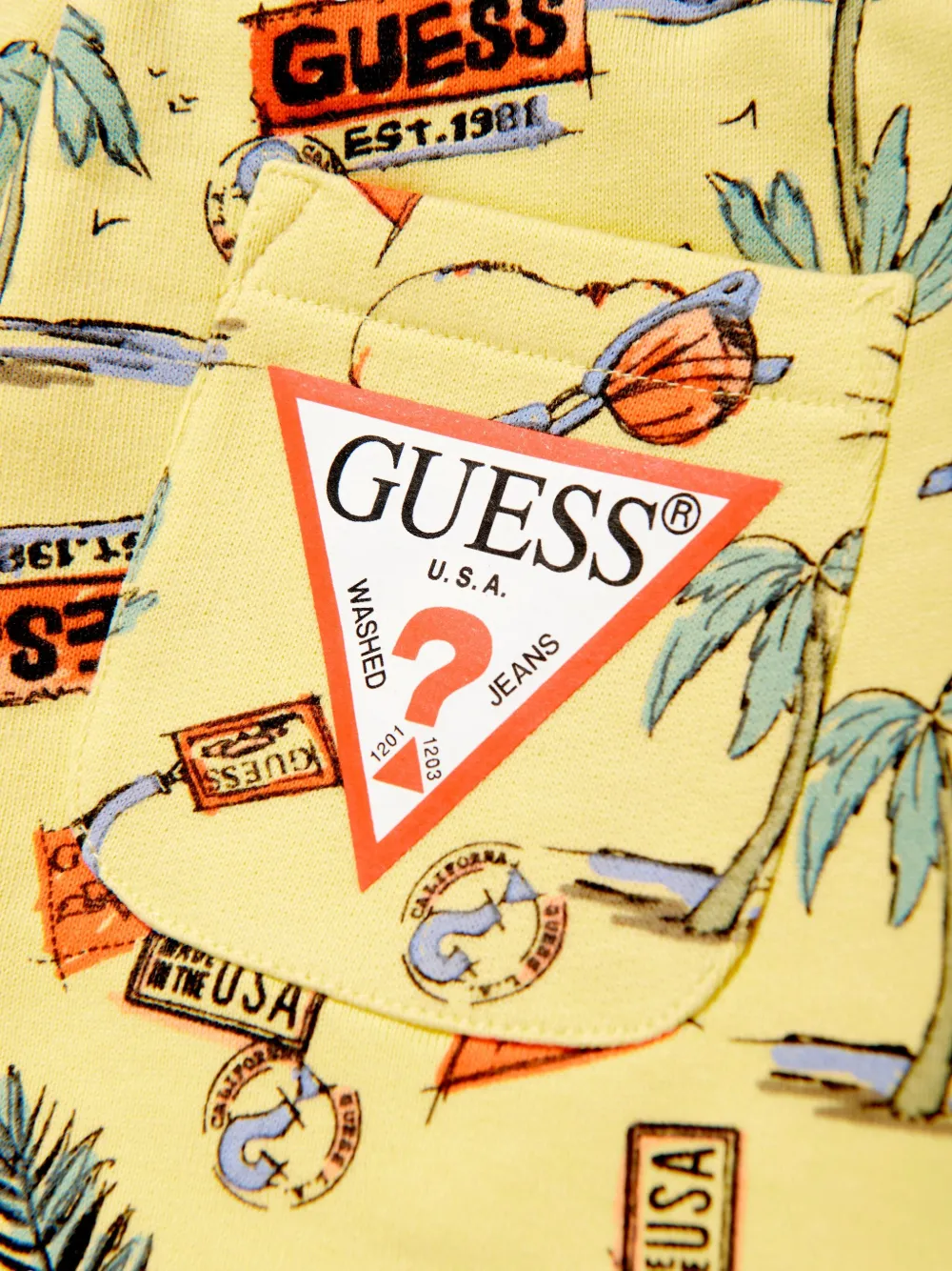 guess kids Shorts met grafische print Geel