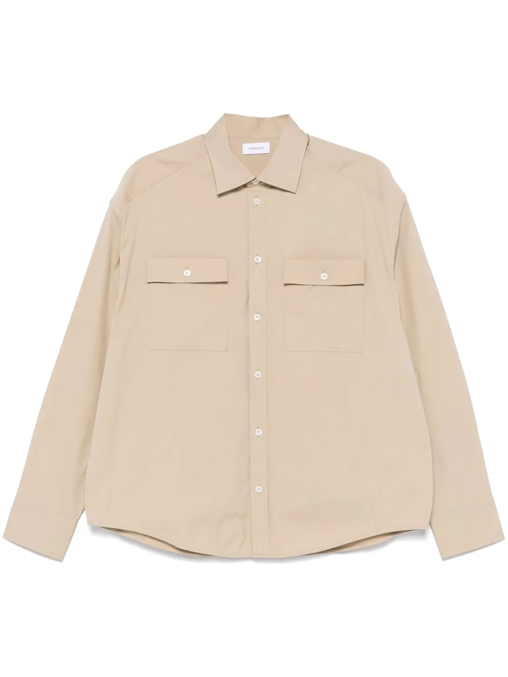 Ferragamo logo-embroidered shirt | Neutrals | Image 1