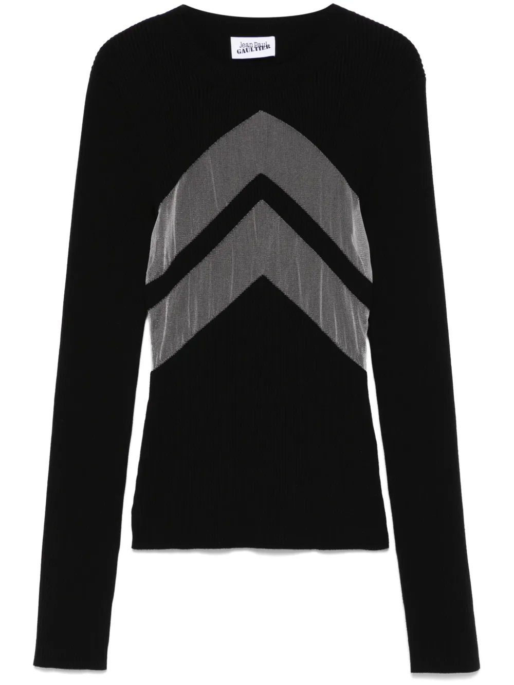 chevron-detail sweater