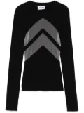 Jean Paul Gaultier chevron-detail sweater - Black