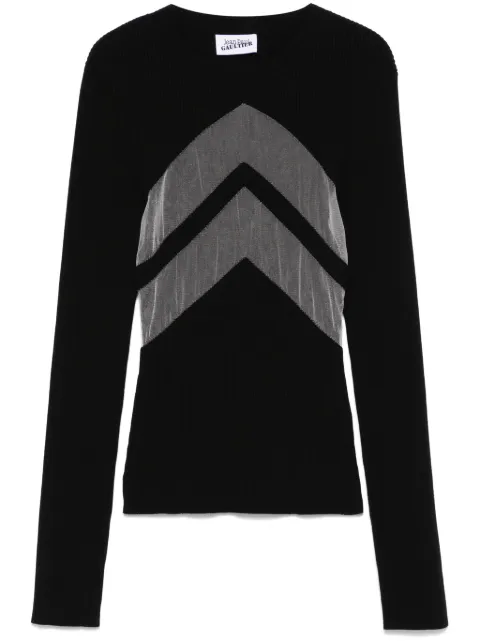 Jean Paul Gaultier chevron-detail sweater