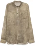 Masnada abstract-print shirt - Neutrals