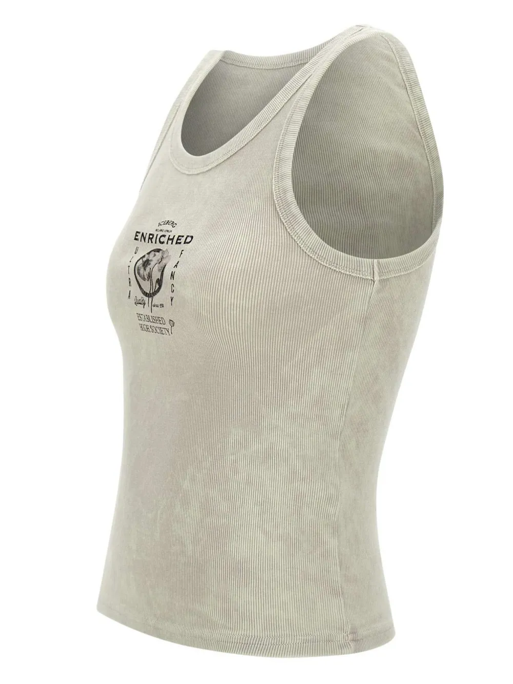 Shop Iceberg Logo-print Tank Top In Neutrals