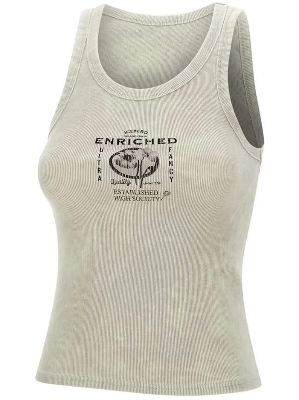 Iceberg Tanktop met logoprint Beige