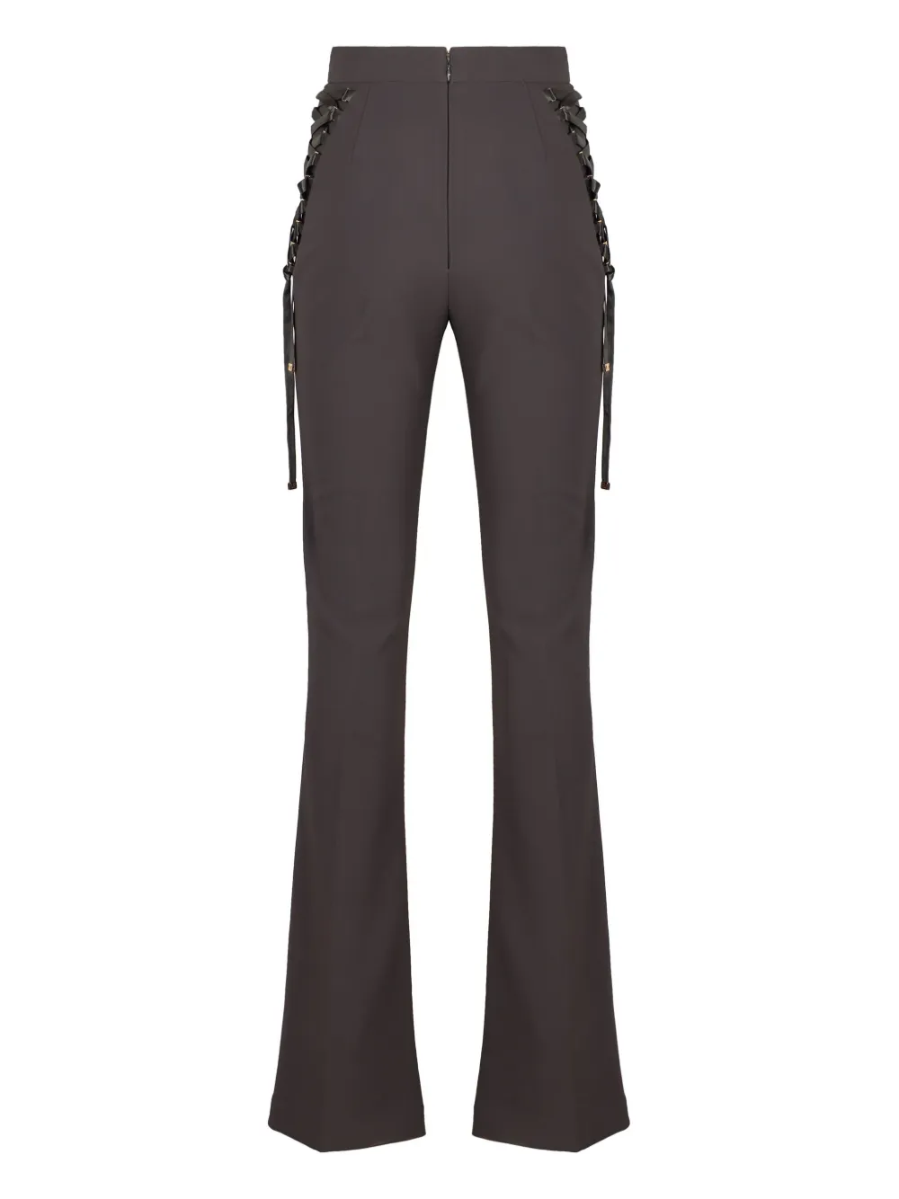 Elisabetta Franchi crêpe flared trousers - Grijs