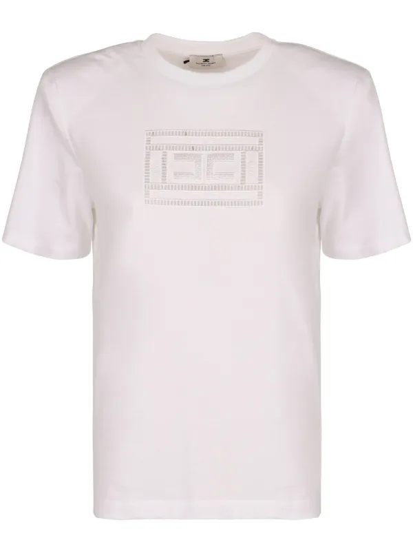 Elisabetta Franchi ロゴ Tシャツ | ニュートラル | FARFETCH JP