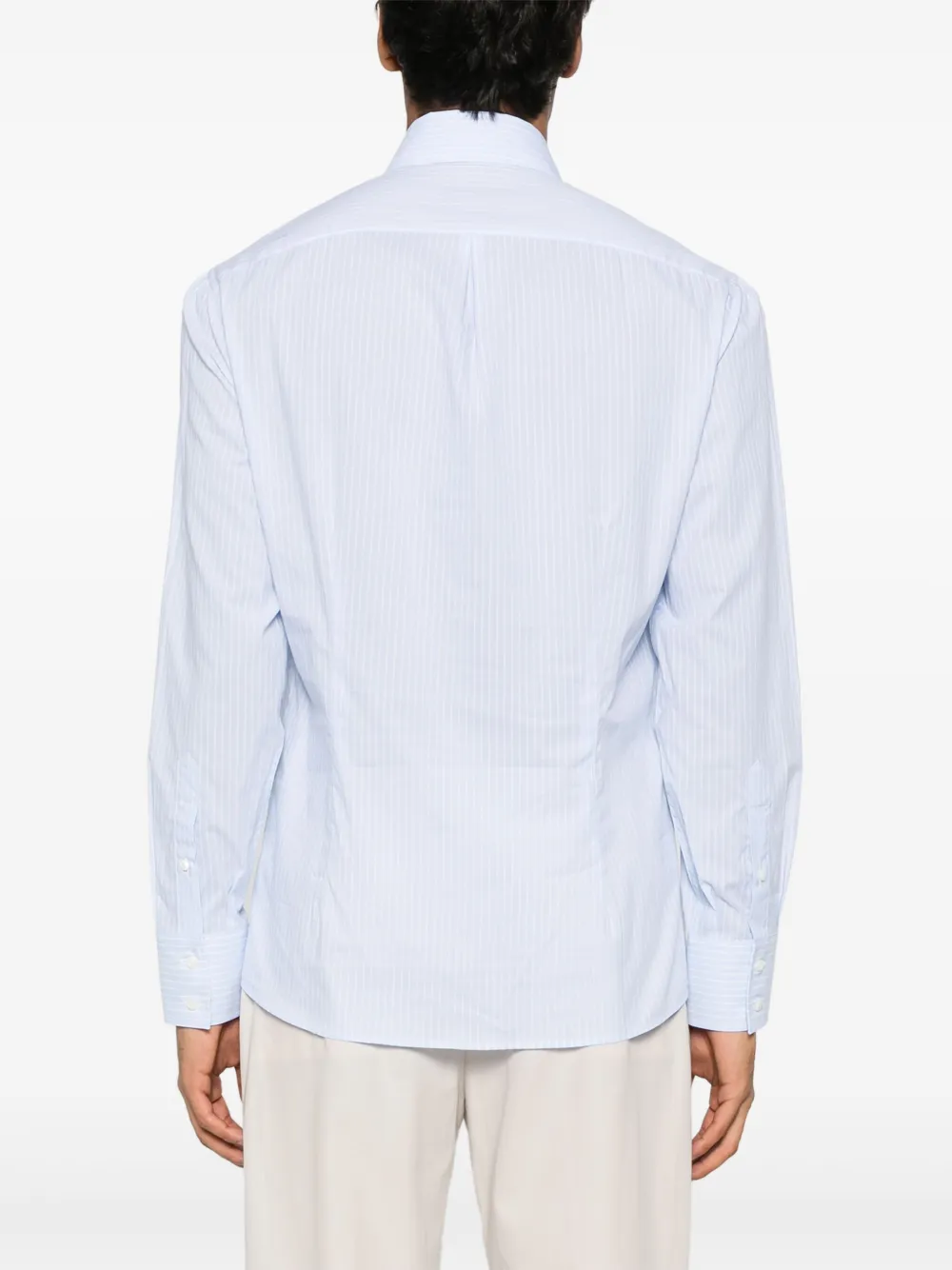 Brunello Cucinelli Gestreept overhemd Blauw
