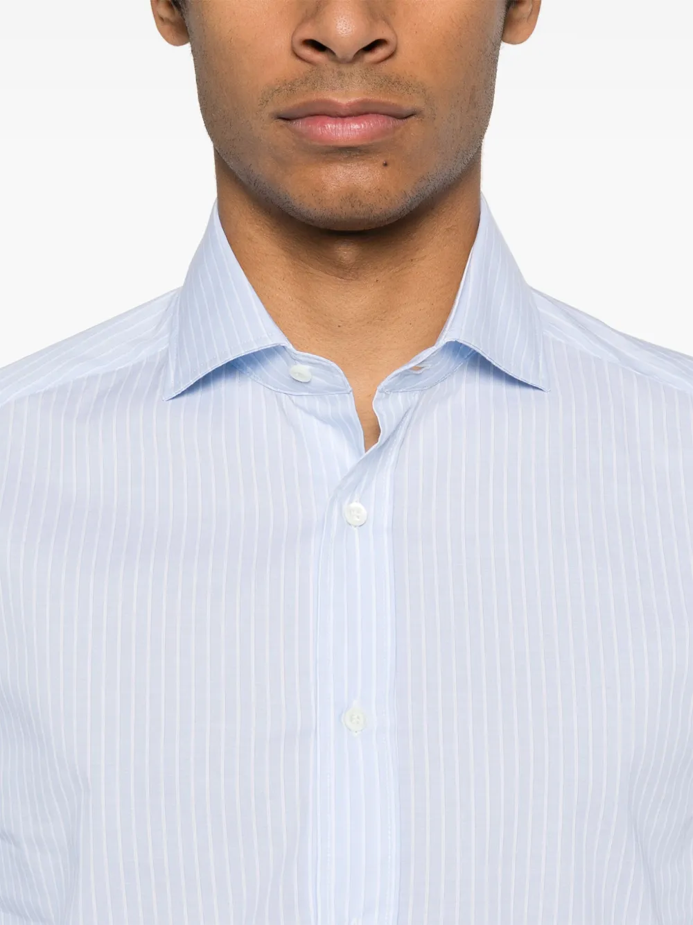 Brunello Cucinelli Gestreept overhemd Blauw