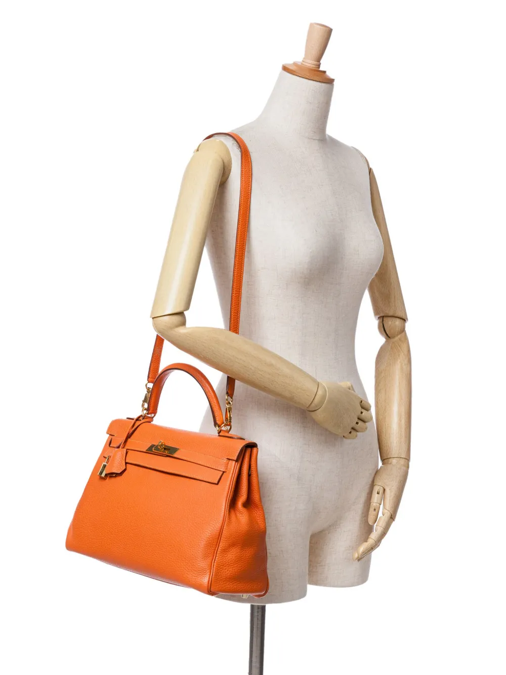 Hermès Pre-Owned 2012 Togo Kelly II Retourne 32 boekentas - Oranje