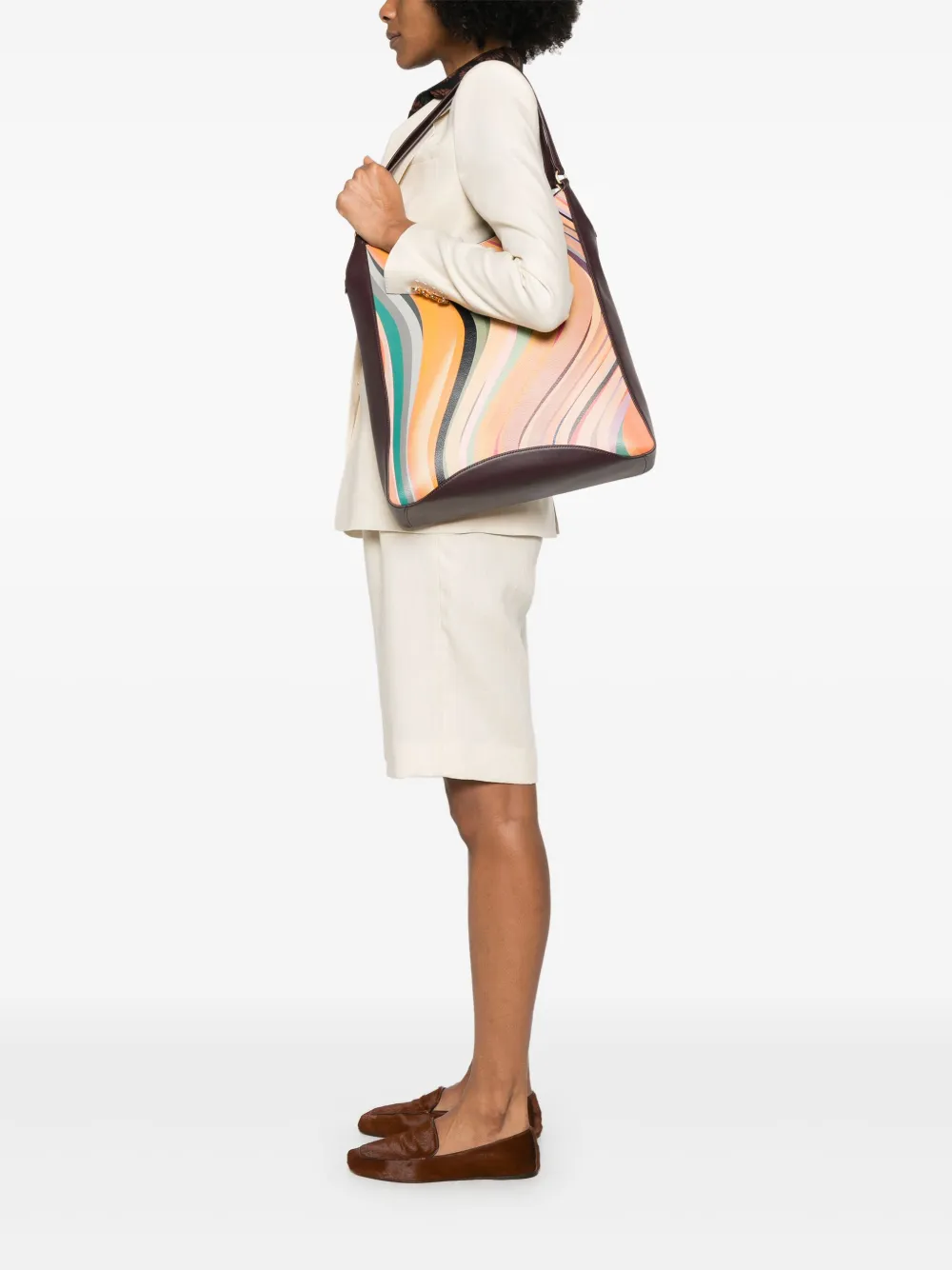 Paul Smith Dusky Swirl schoudertas - Bruin