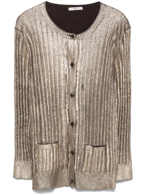 Prada Pre-Owned cárdigan tejido de canalé 2000