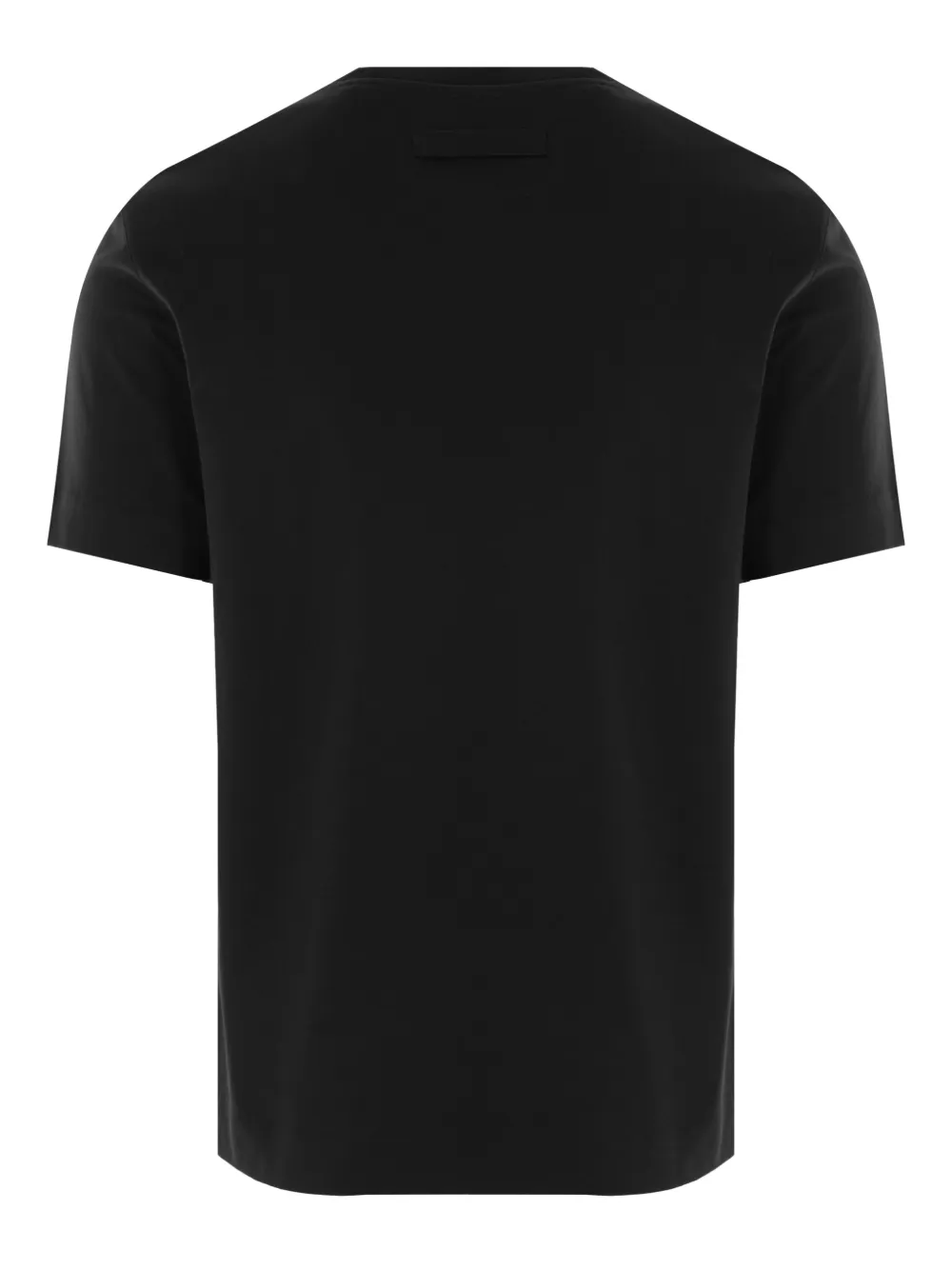 Zegna Katoenen T-shirt met geborduurd logo - Zwart