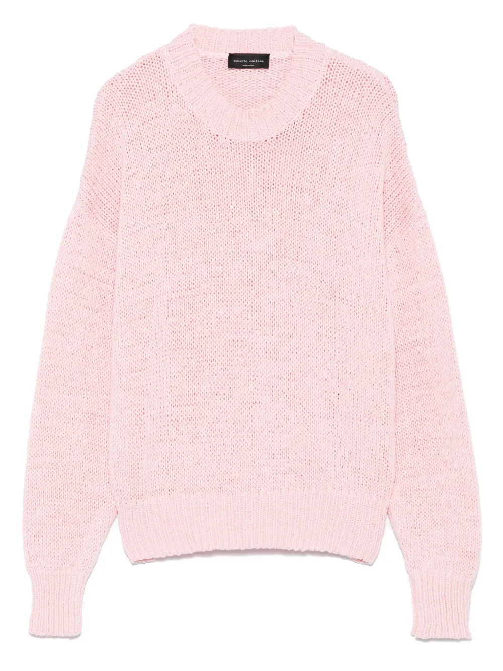 chunky-knit sweater