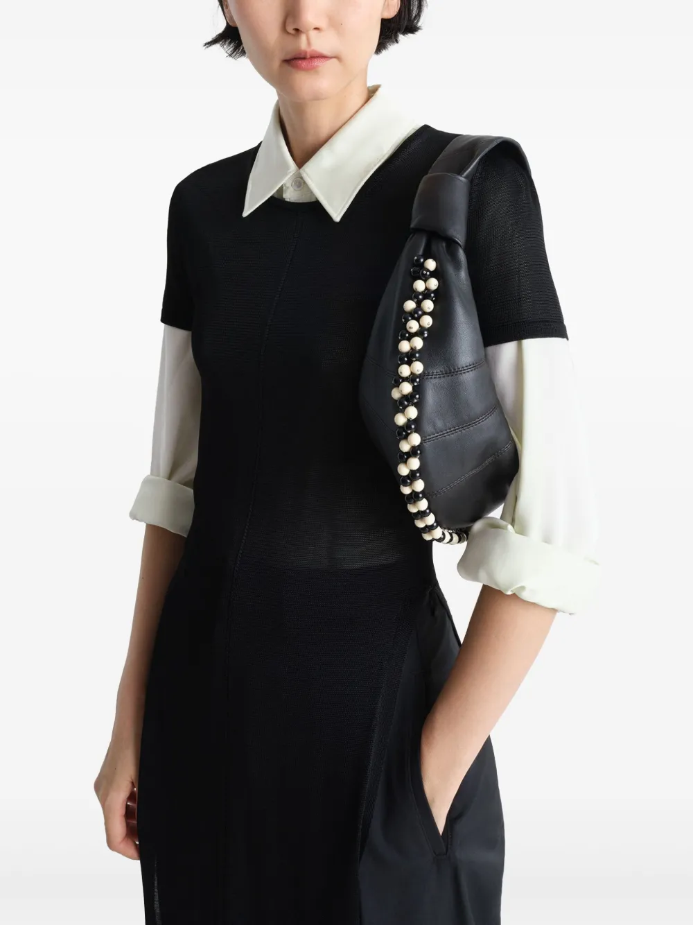 Shop Lemaire Mini Fortune Handbag In Braun