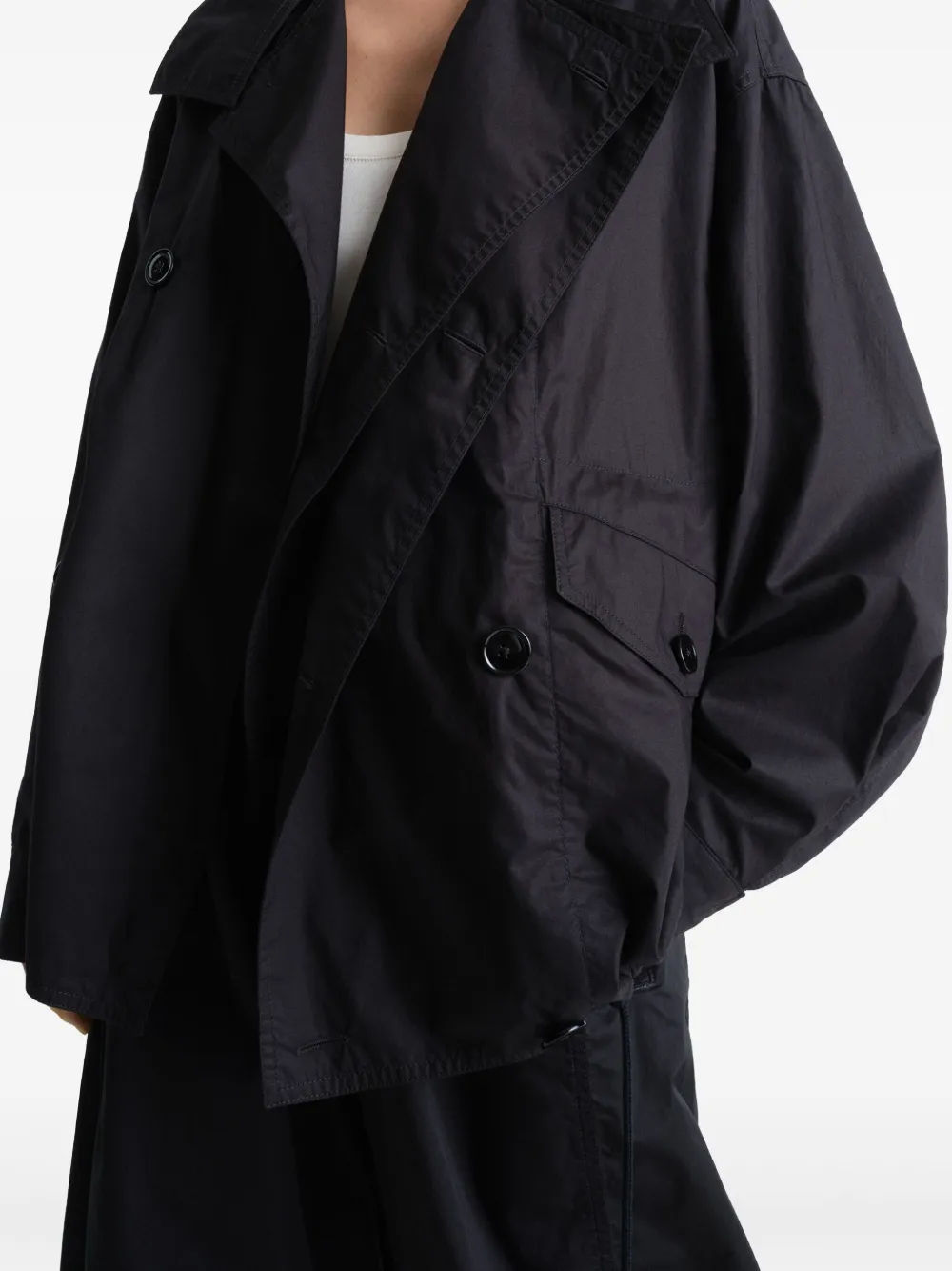 【関税込み】LEMAIRE ブラウン ソフト ダブルジャケット LEMAIRE ダブルジャケット | ブラウン | FARFETCH JP