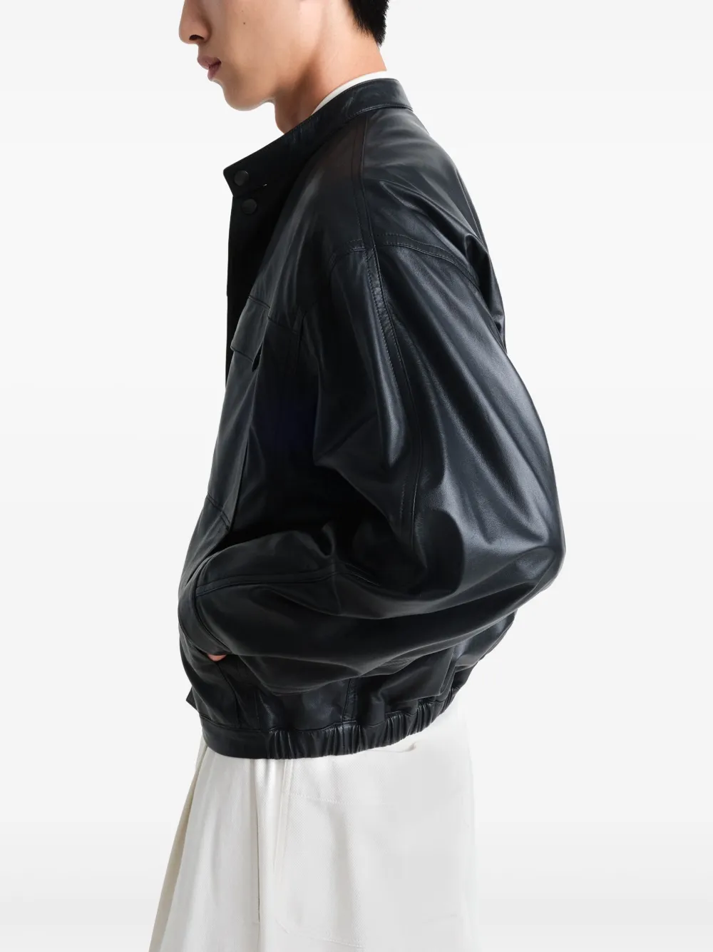 LEMAIRE Leather Jacket | Black | FARFETCH