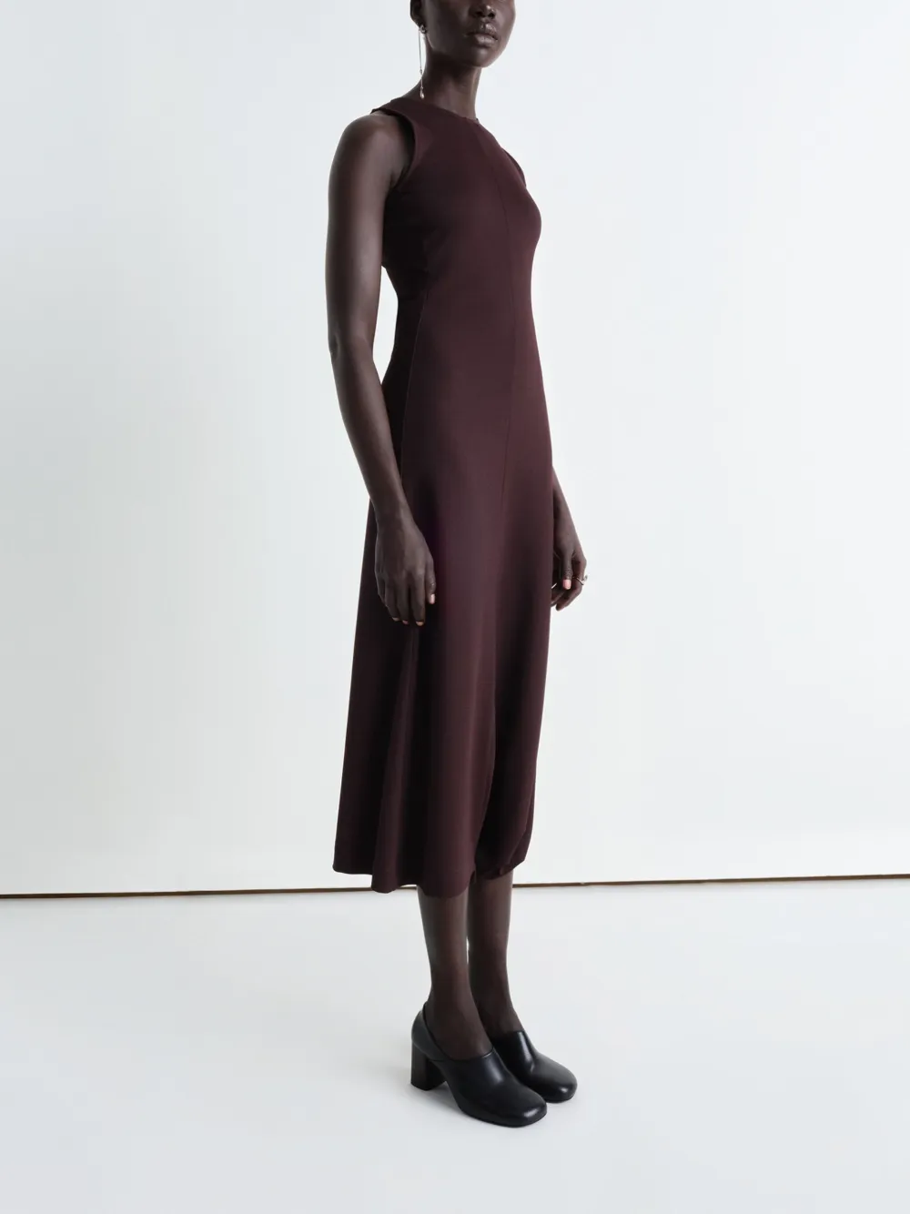 LEMAIRE Midi-jurk met gedraaide zoom Rood